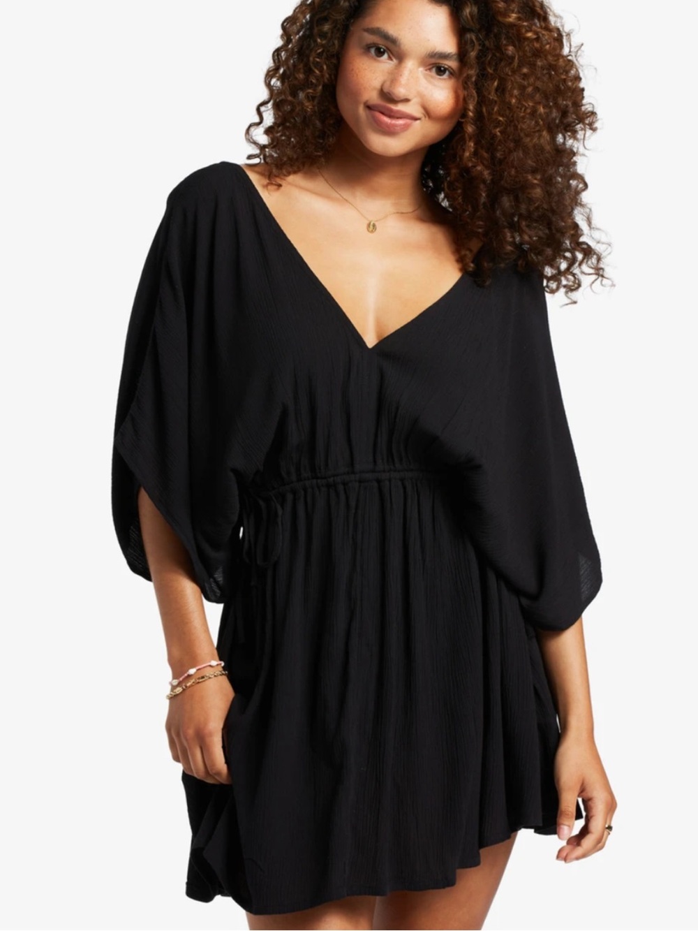 Roxy Sunbaby V-Neck Swim Cover-Up Dress